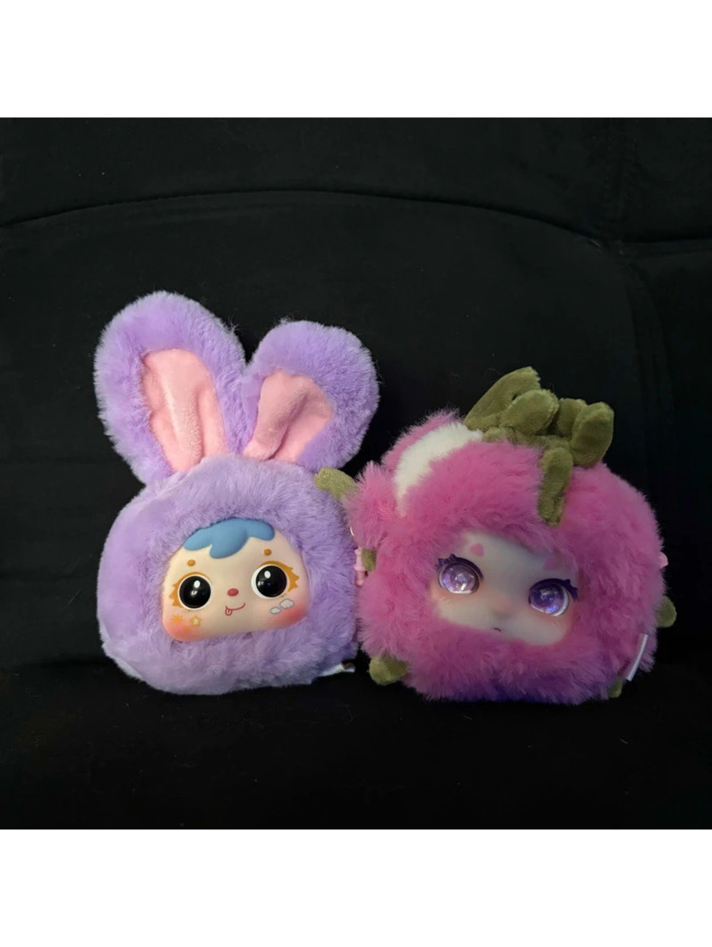purple & pink plush keychain bundle